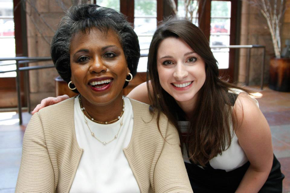 Bachmayer with Anita Hill at Women Winning's Annual Event.