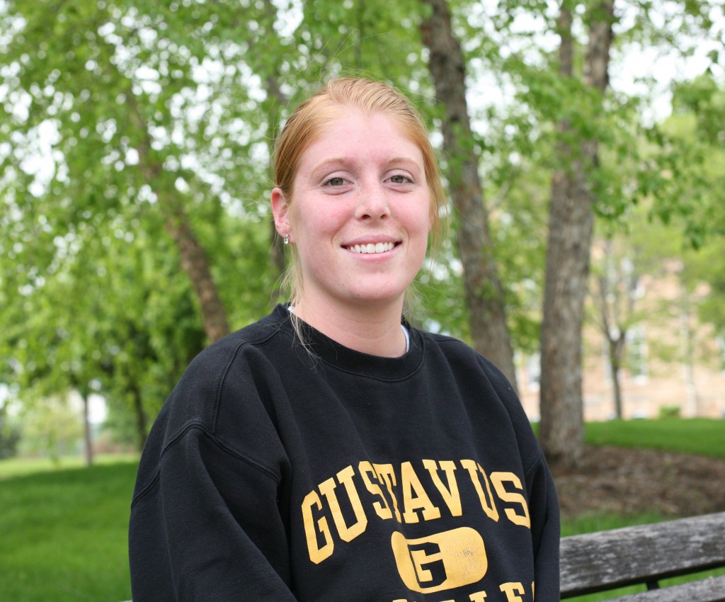 Erin Luhmann in a 2008 file photo on the Gustavus campus.