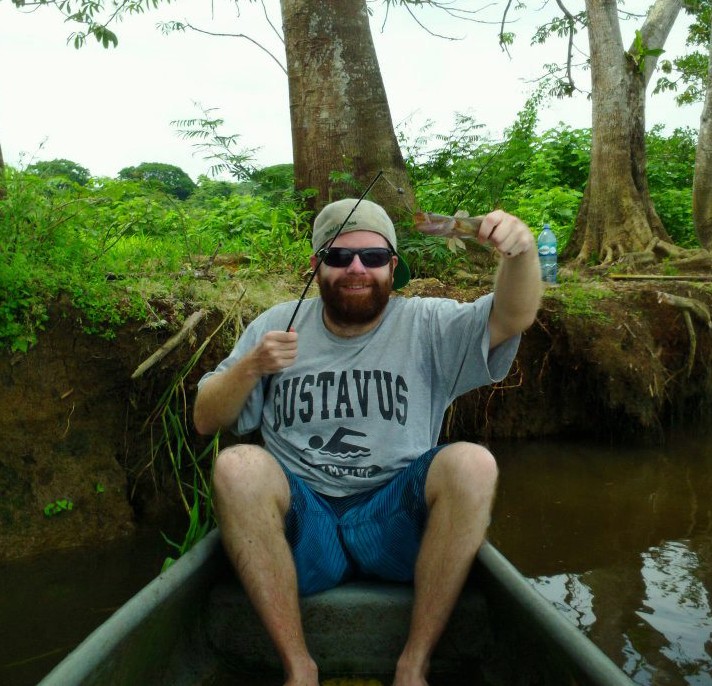 Wood found time to do some fishing in Nicaragua.