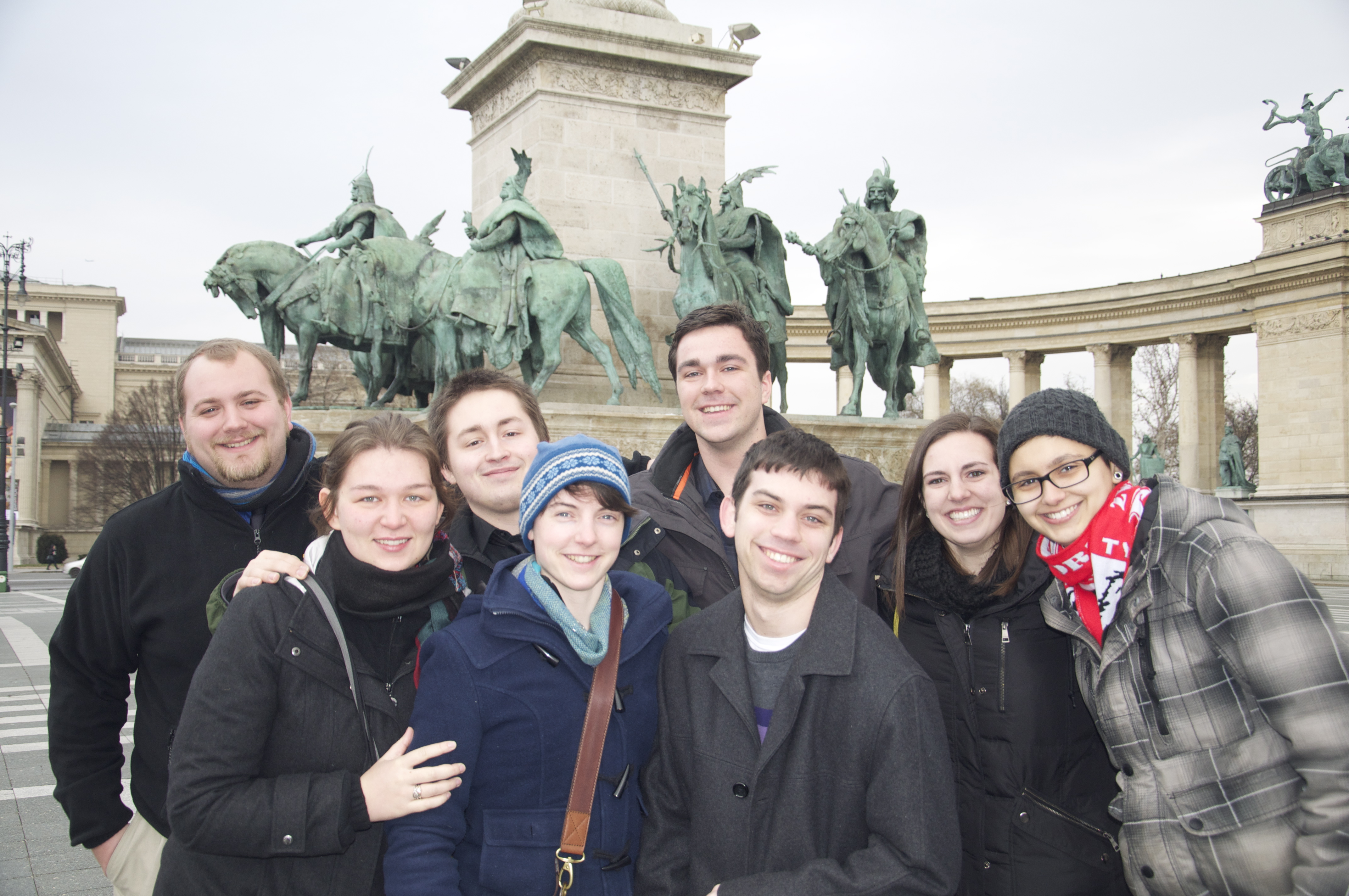 GWO members at Heroes' Square in Budapest, Hungary. 