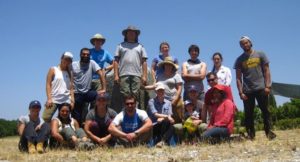 Ortiz Hidalgo, right, with his summer archaeology team.