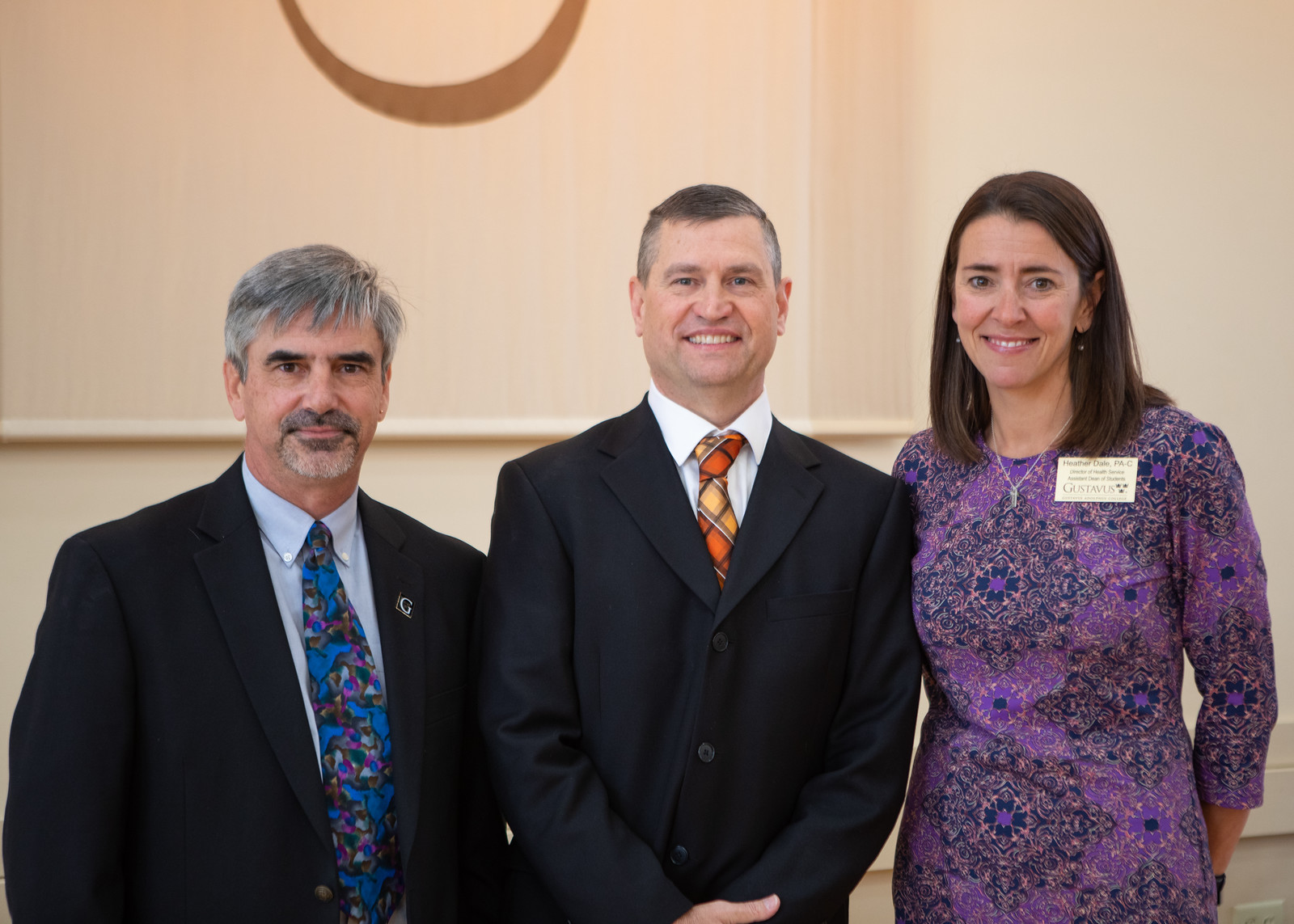 Dr. Tom Lofaro, Campus Safety Officer Scott Meyer, and Director of Health Service and Assistant Dean of Students Heather Dale.